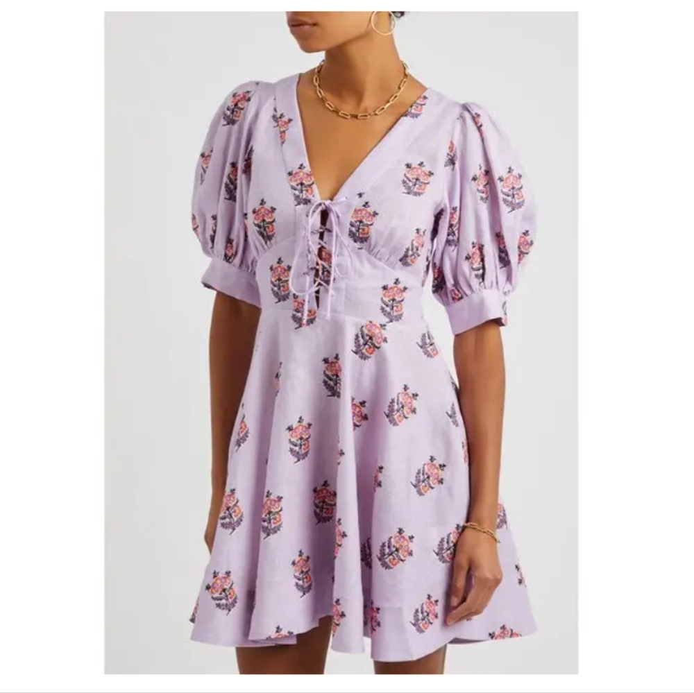 Block Print Summer Mini Dress